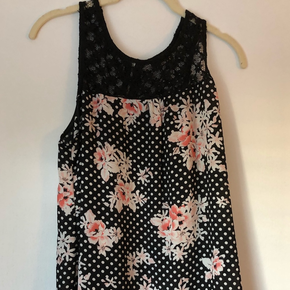 Papermoon floral lace sleeveless blouse